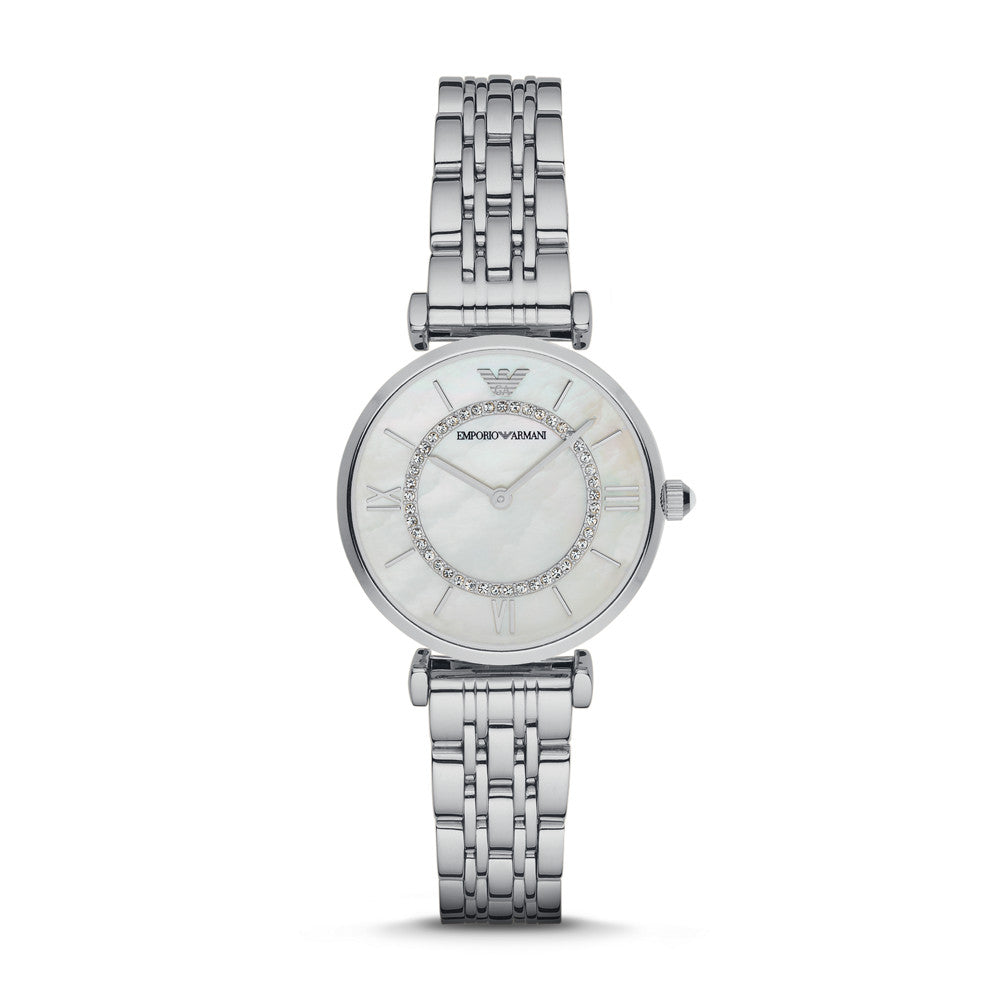Emporio Armani AR1908 32mm Quartz Ladies Watch – Mother of Pearl Dial