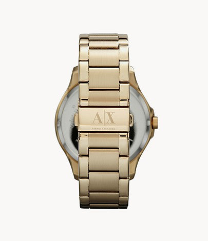 Armani Exchange  AX2122 Black Dial Gold PVD Men's Watch