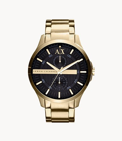 Armani Exchange  AX2122 Black Dial Gold PVD Men's Watch