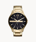 Armani Exchange  AX2122 Black Dial Gold PVD Men's Watch