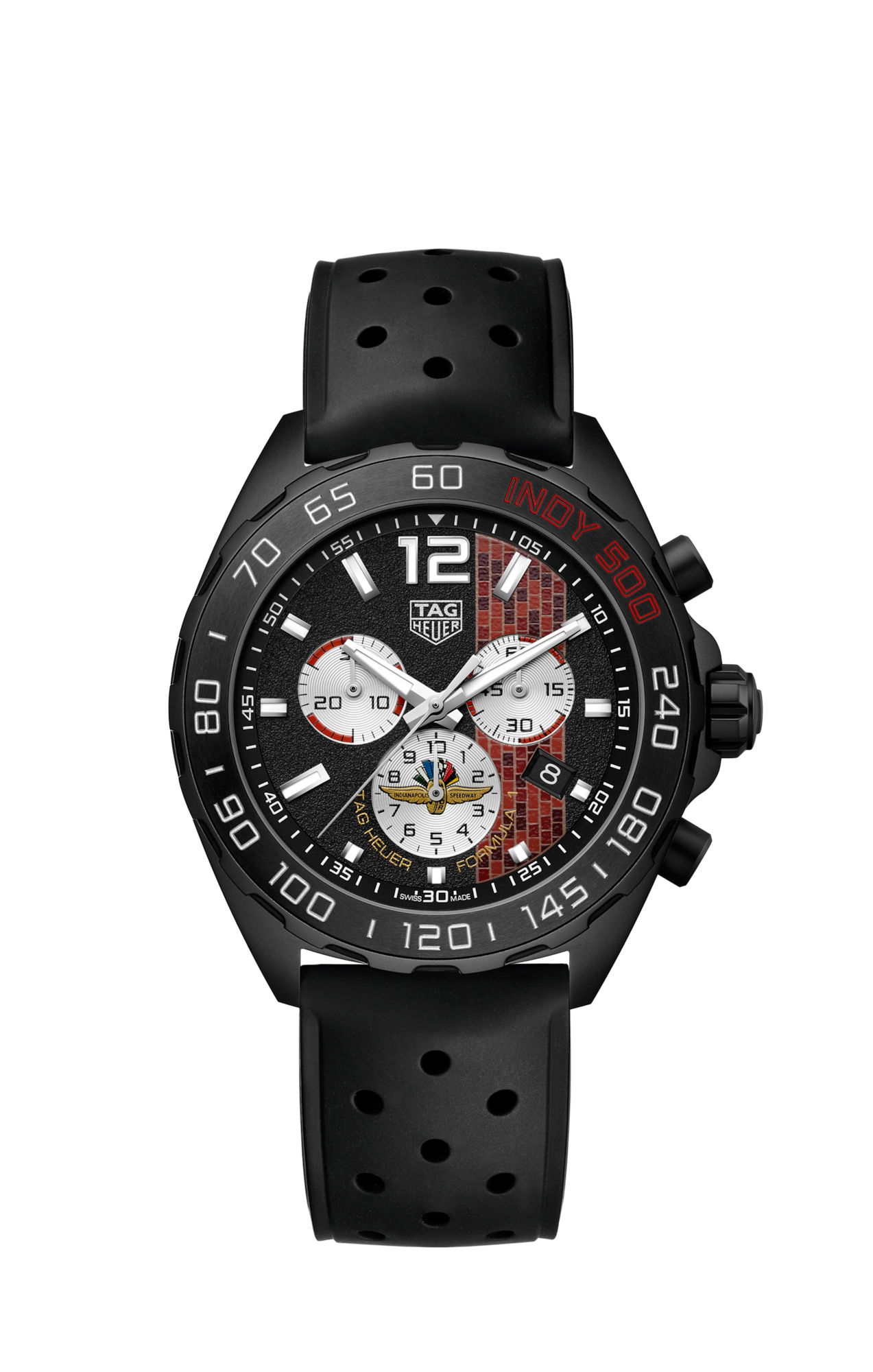 Tag Heuer Formula 1 X Indy 500 Chronograph Quartz Black Dial Men's Watch CAZ101AD.FT8024