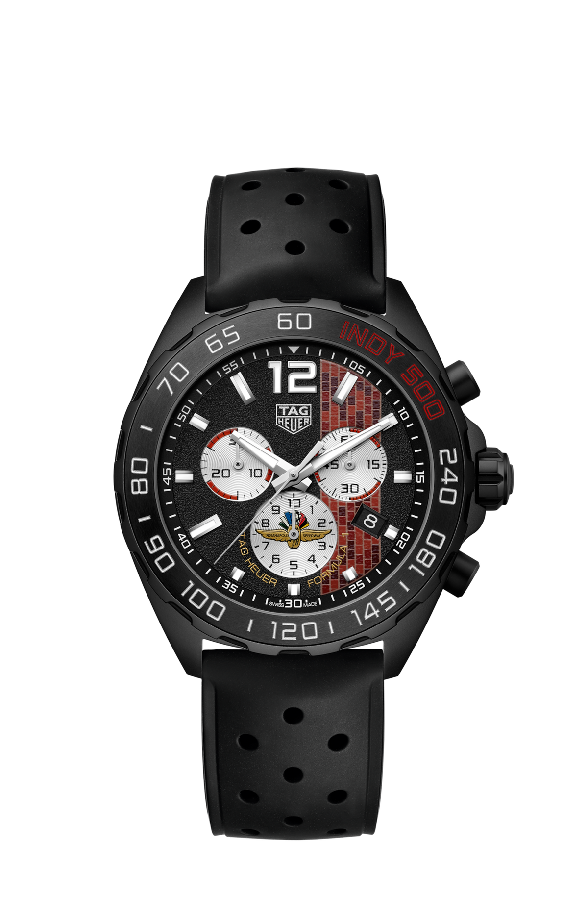 Tag Heuer Formula 1 X Indy 500 Chronograph Quartz Black Dial Men's Watch CAZ101AD.FT8024