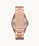 Fossil Ladies Riley Multifunction Rose-Tone Stainless Steel Watch ES2811