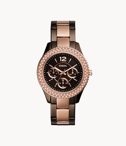 Fossil Ladies Stella Multifunction Two-Tone Stainless Steel Watch ES4079