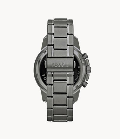 Fossil Men's Dean Chronograph Smoke Stainless Steel Watch FS4721