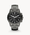 Fossil Men's Dean Chronograph Smoke Stainless Steel Watch FS4721