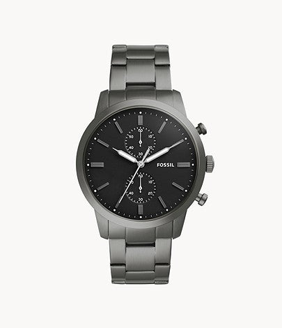 Fossil Townsman 44 mm Chronograph Smoke Stainless Steel Watch FS5349