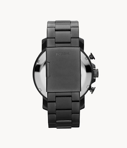 Fossil Nate Chronograph Smoke Stainless Steel Watch JR1437