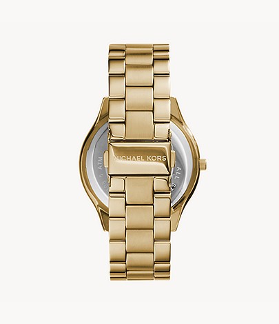 Michael Kors Runway Slim MK3179 Ladies Watch – 42mm Stainless Steel, Minimalist Dial, Quartz Movement, Mineral Crystal, Water Resistant