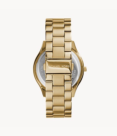 Michael Kors Gold-Tone Runway Slim Watch	MK3179