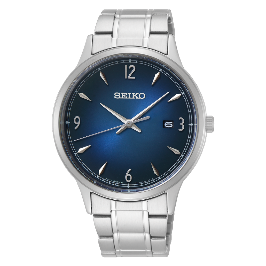 Seiko Men’s Quartz Watch SGEH89P1 – Japanese Made, Blue Dial, Stainless Steel, Hardlex Crystal, 100M Water Resistant