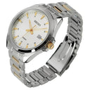 Seiko Quartz Two-Tone Silver Dial Men’s Watch SUR211P1 – Japanese Made 42mm Stainless Steel Watch, Hardlex Crystal, Date Display, 100M Water Resistance