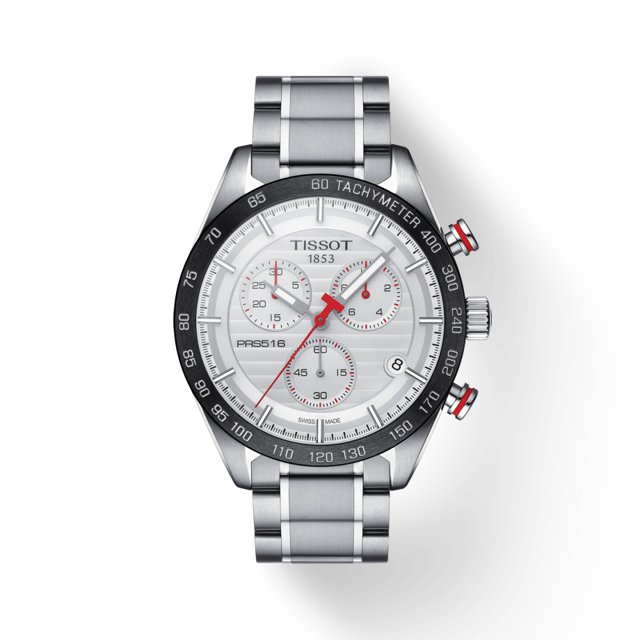Tissot PRS 516 Chronograph Men's White Dial Watch
