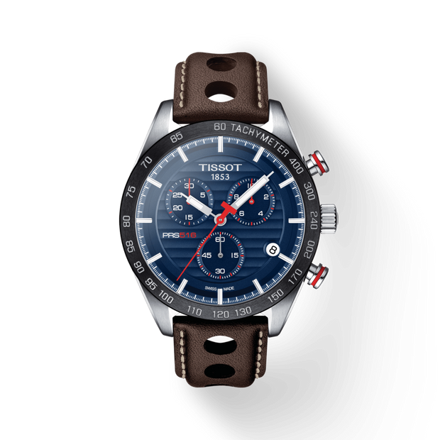 Tissot Quartz Chronograph Date Brown Leather Watch T100.417.16.041.00