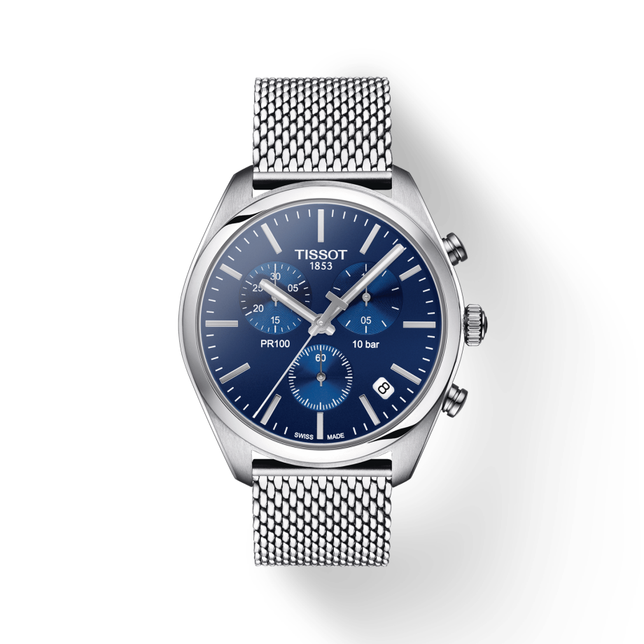Tissot PR 100 Chronograph Quartz Blue Dial Men's Watch