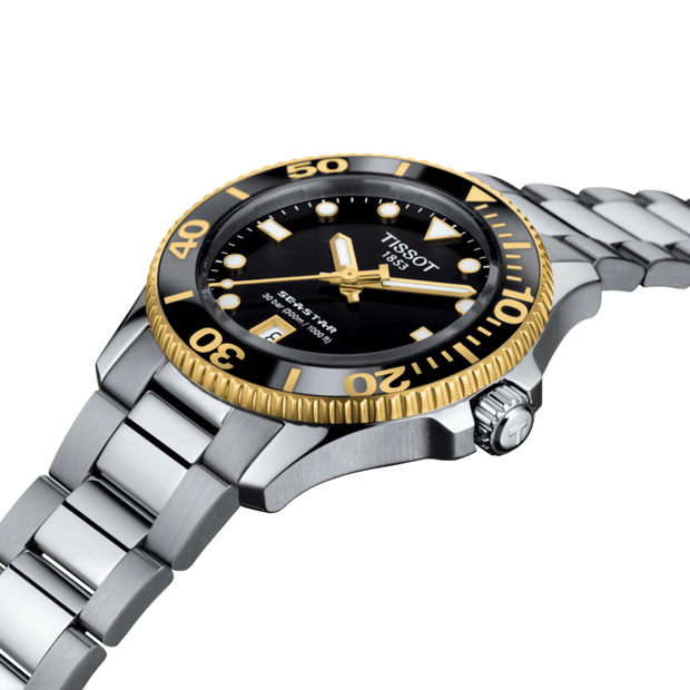 Tissot Seastar 1000 Black Dial Steel Unisex Watch 36mm T120.210.21.051.00