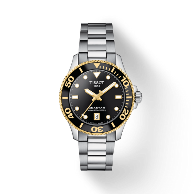 Tissot Seastar 1000 Black Dial Steel Unisex Watch 36mm T120.210.21.051.00