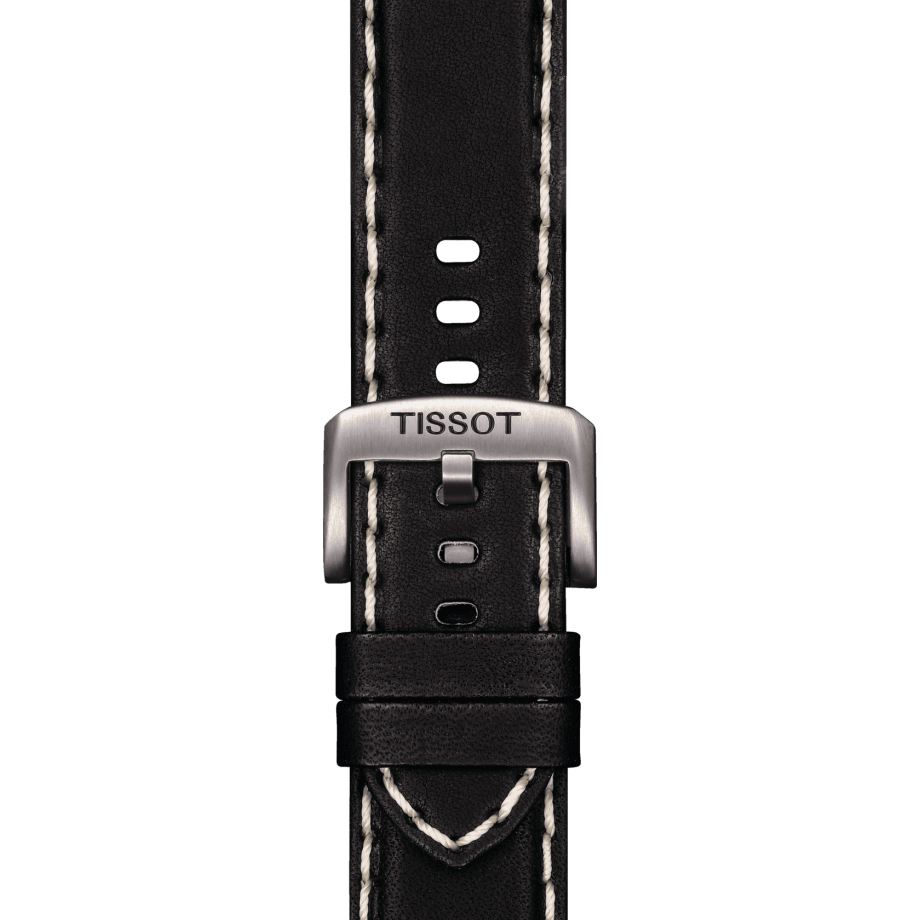 Tissot Men's Black Leather Band Supersport Chronograph Battery Watch