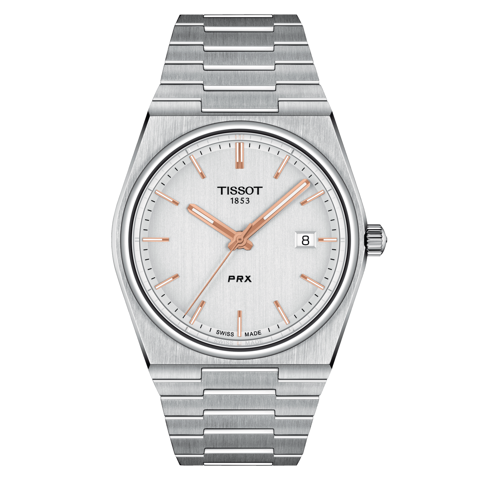 Tissot PRX 40 mm Men's  White Dial Battery Watch