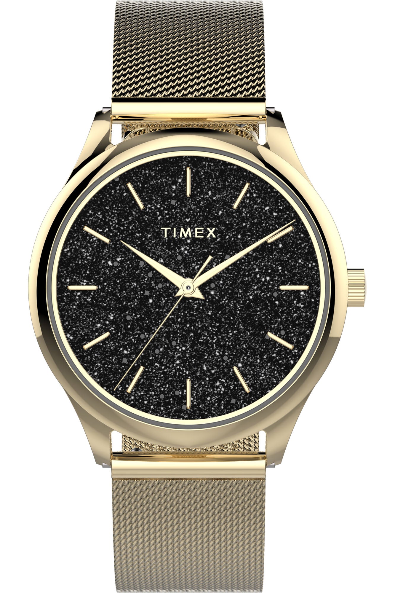 Timex  Women`s Gold-tone Analog Watch Blue Strap