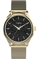 Timex  Women`s Gold-tone Analog Watch Blue Strap