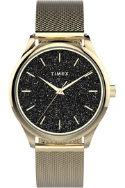 Timex  Women`s Gold-tone Analog Watch Blue Strap-TW2V01300
