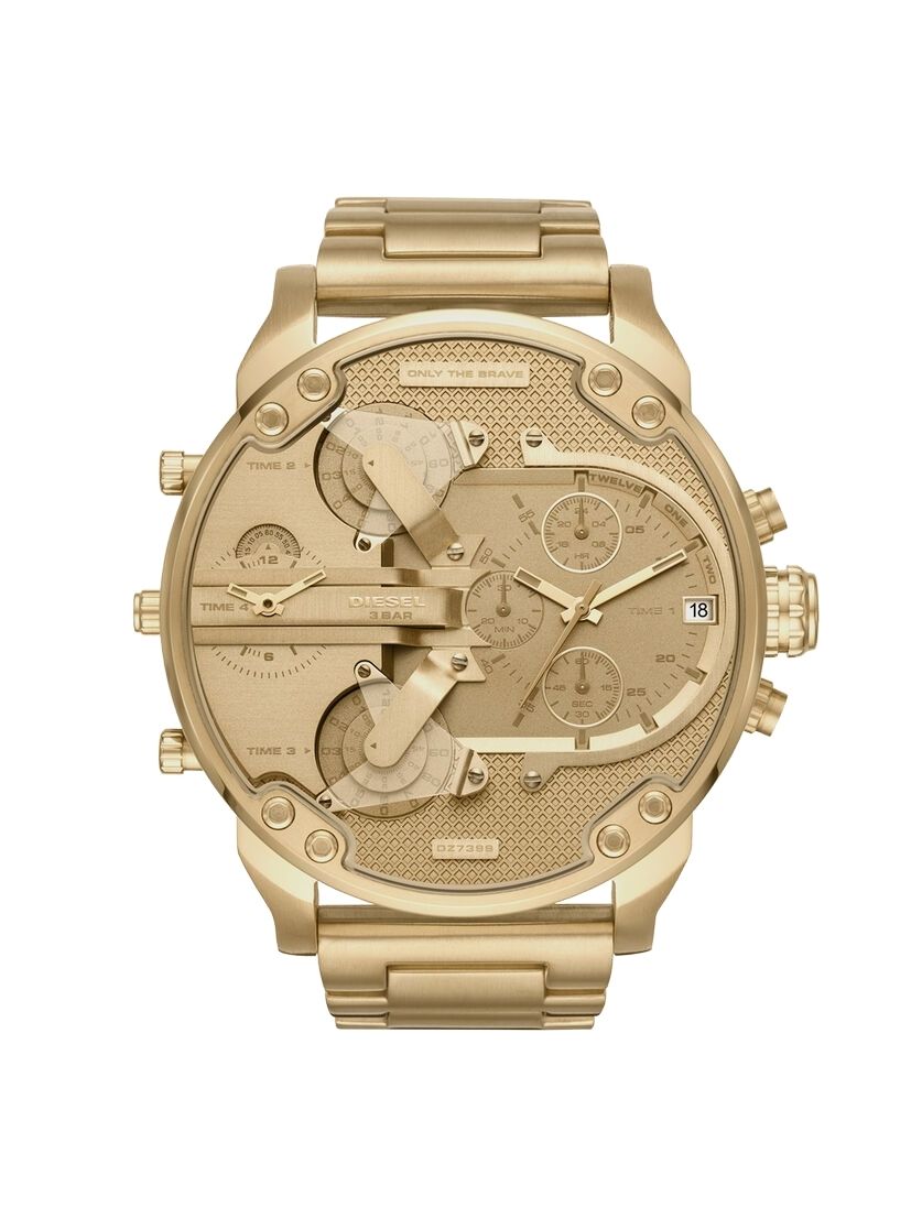 DZ7399 Mr. Daddy 2.0 gold-tone watch with detailed dial, 57 mm
