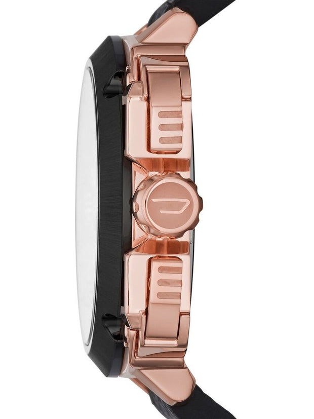 Diesel BAMF DZ7346 Men's Watch Leather Band Stainless Steel Rose Gold Case