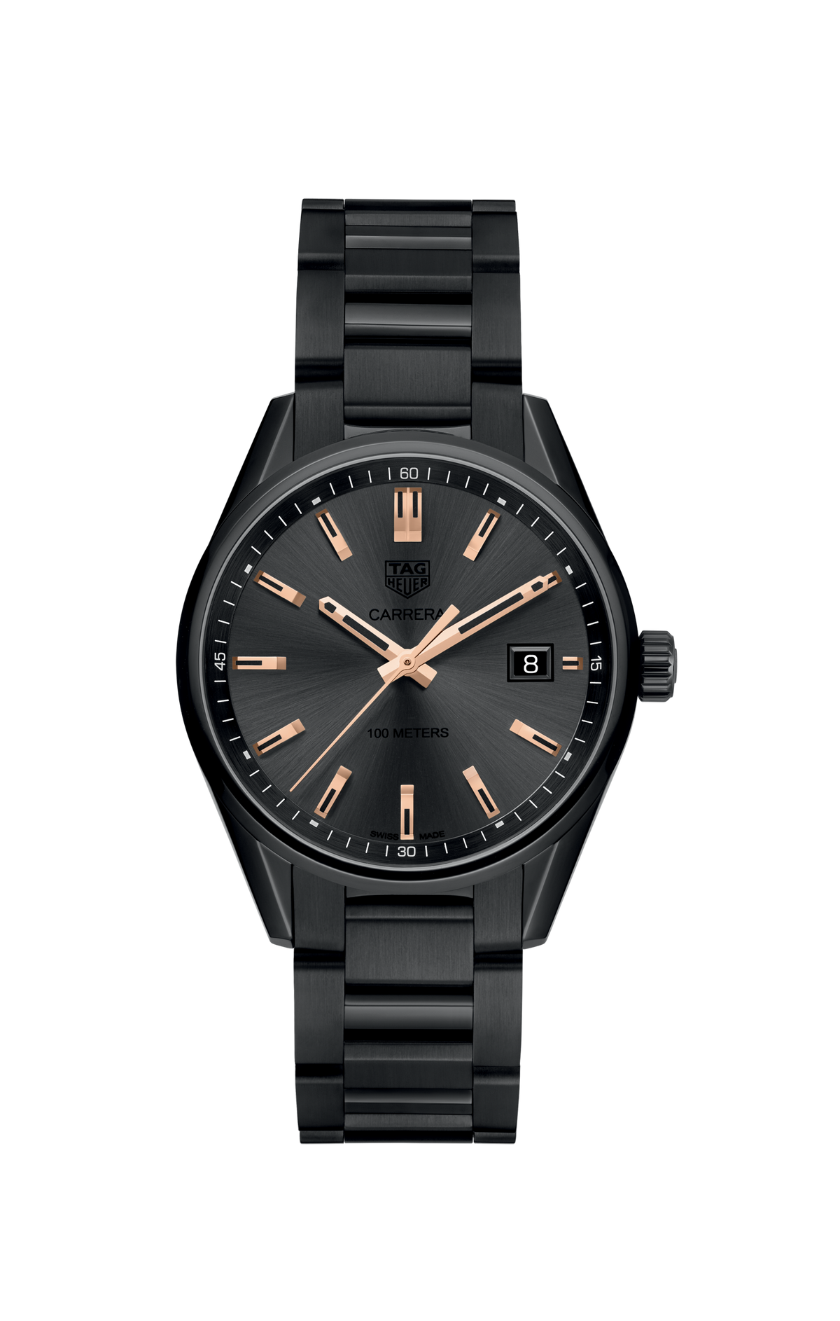 Tag Heuer Carrera Black PVD Black Dial 39 mm Watch WAR1113.BA0602