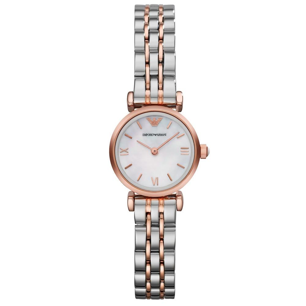 Emporio Armani Rose Gold and Stainless Steel Ladies Watch AR1689