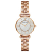 Emporio  Armani Classic Mother of Pearl Dial Ladies Watch- AR1909