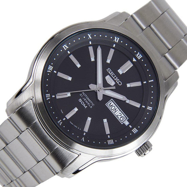 Seiko 5 Automatic Men’s Watch SNKP11K1 – Black Dial, Stainless Steel, 7S26 Movement, 50M Water Resistant