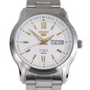 Seiko 5 White Dial Men’s Watch SNKP15K1 – Japanese Made 42mm Automatic Watch, Stainless Steel, Day-Date Display, 50M Water Resistance