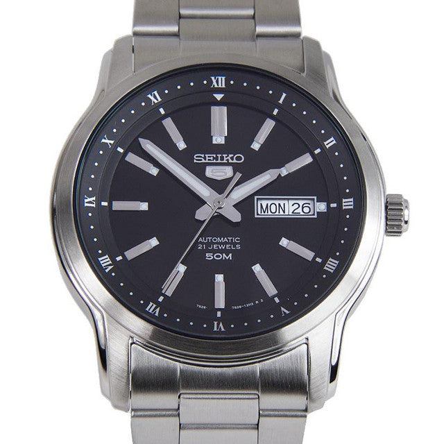 Seiko 5 Automatic Men’s Watch SNKP11K1 – Black Dial, Stainless Steel, 7S26 Movement, 50M Water Resistant