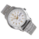 Seiko 5 White Dial Men’s Watch SNKP15K1 – Japanese Made 42mm Automatic Watch, Stainless Steel, Day-Date Display, 50M Water Resistance