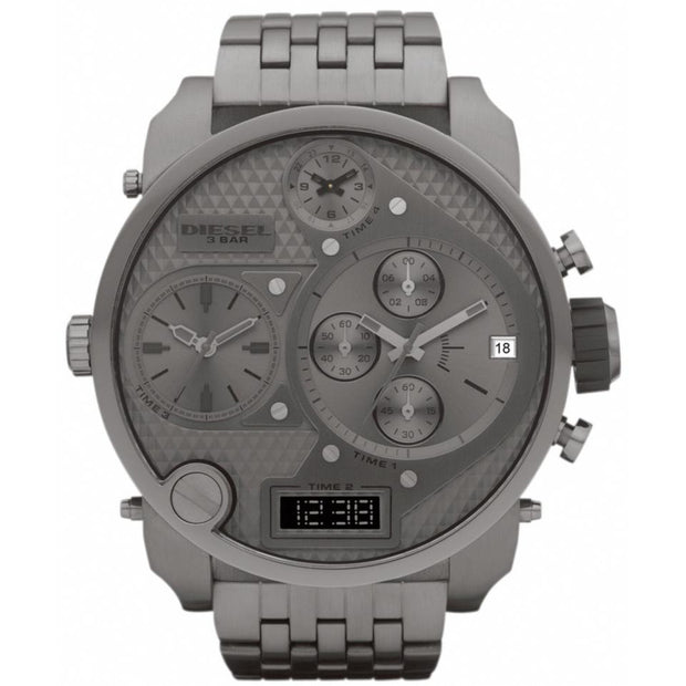 Diesel Men Quartz Analog Digital Grey Stainless Steel Watch (DZ7247)