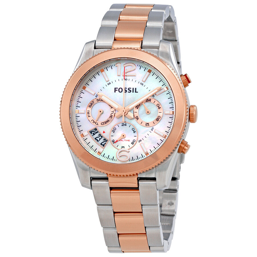 FOSSIL Perfect Boyfriend Mother of Pearl Dial Ladies Watch ES4135