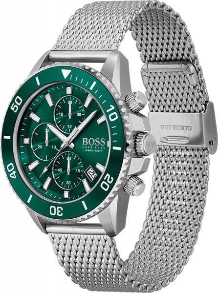 Hugo Boss Admiral Green Face Chronograph Men's Watch HB1513905