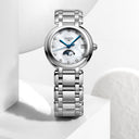 Longines Prima Luna Quartz Diamond White Dial Ladies Watch L8.115.4.87.6