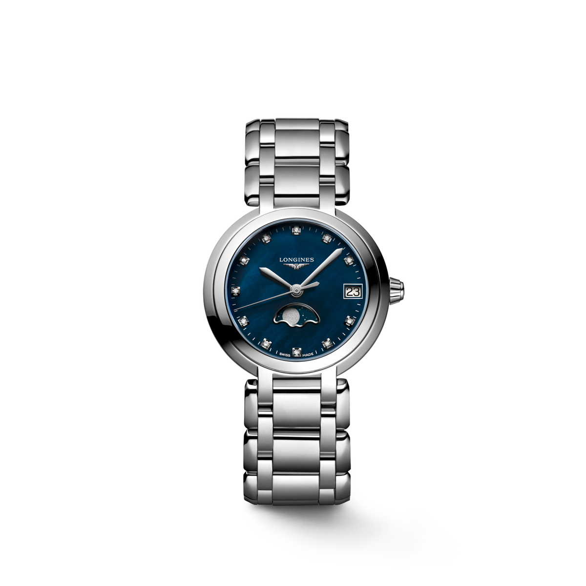 Longines Prima Luna Quartz Diamond Ladies Watch - L8.115.4.98.6