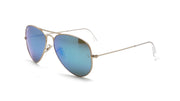 Ray-Ban Aviator Large Metal Blue Lenses & Gold Frames RB3025 112/17 58-14 Unisex Mirror Sunglasses
