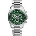 Roamer Rockshell Mark III Chronograph Men's Battery Watch – Green Dial, Stainless Steel Bracelet, Swiss Quartz Movement