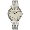 Seiko Classic Quartz Ladies Watch SFQ801P1 – Japanese Made, Champagne Dial, Stainless Steel, Hardlex Crystal, 50M Water Resistance