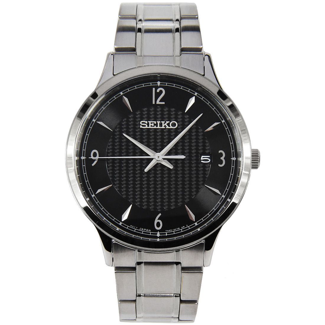 Seiko Classic Men's Quartz Watch SGEH81P1 – Japanese Made, Black Dial, Stainless Steel, Hardlex Crystal, 100M Water Resistant