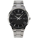 Seiko Classic Men's Quartz Watch SGEH81P1 – Japanese Made, Black Dial, Stainless Steel, Hardlex Crystal, 100M Water Resistant