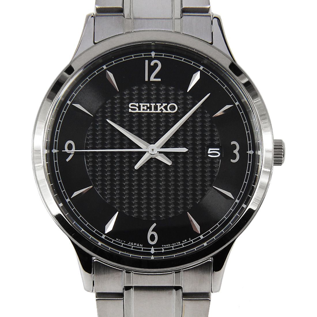 Seiko Classic Men's Quartz Watch SGEH81P1 – Japanese Made, Black Dial, Stainless Steel, Hardlex Crystal, 100M Water Resistant