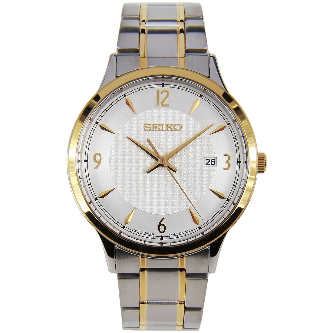 Seiko Classic Men's Quartz Watch SGEH82P1 – Japanese Made, Silver Dial, Two-Tone Gold & Stainless Steel, Hardlex Crystal, 100M Water Resistant
