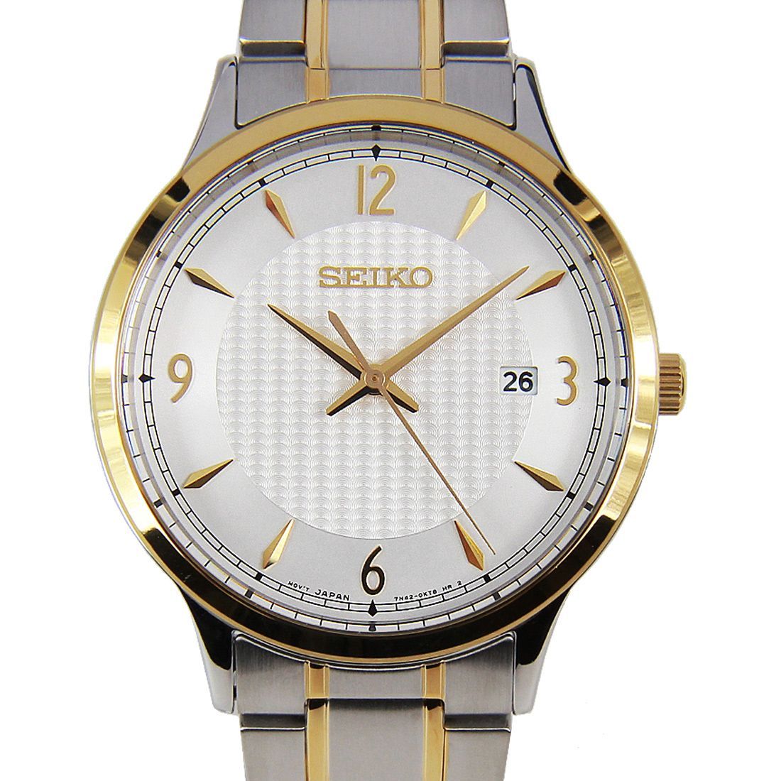 Seiko Classic Men's Quartz Watch SGEH82P1 – Japanese Made, Silver Dial, Two-Tone Gold & Stainless Steel, Hardlex Crystal, 100M Water Resistant