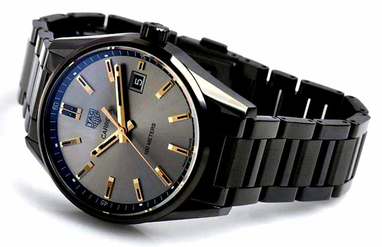 Tag Heuer Carrera Black PVD Black Dial 39 mm Watch WAR1113.BA0602