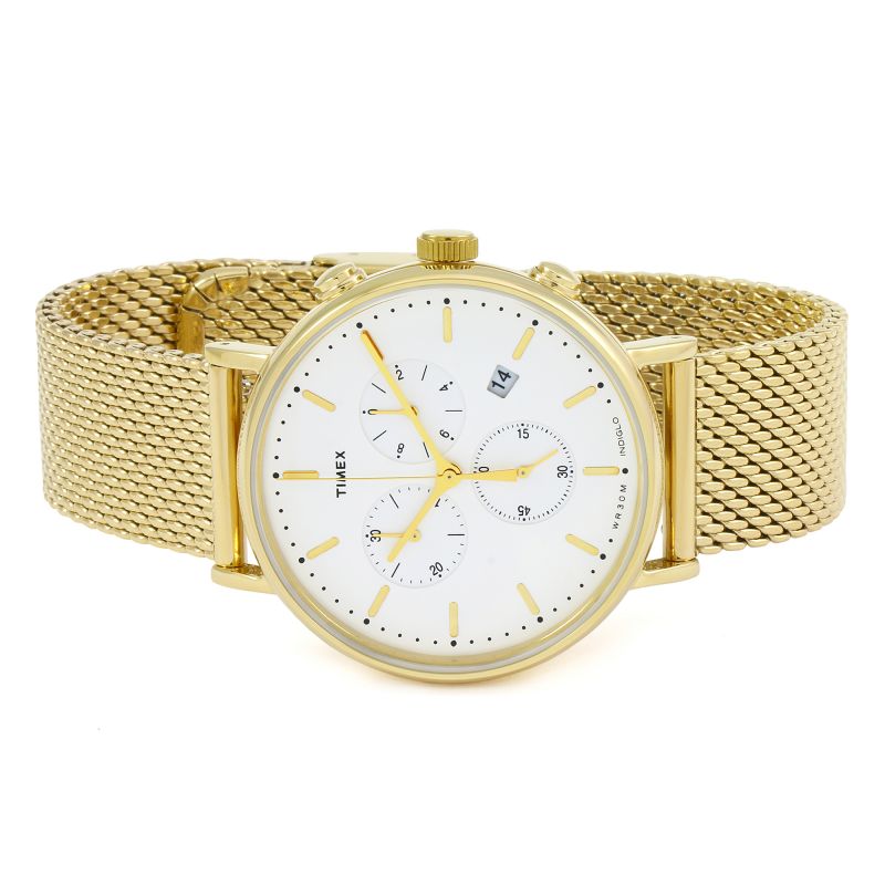 TIMEX Chronograph Quartz White Dial Men's Watch